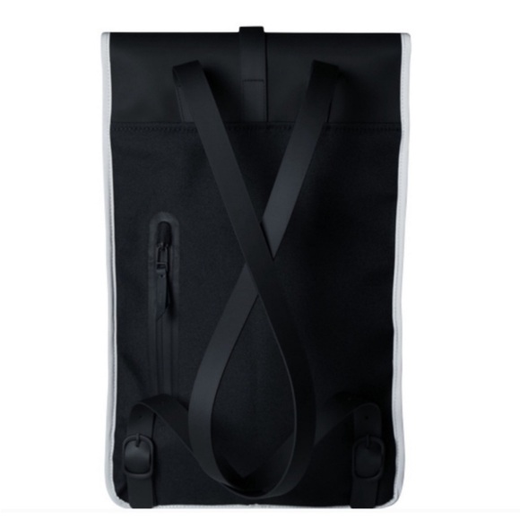 Rains NWT unisex backpack in black reflective color - Picture 2 of 5